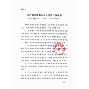 醫(yī)療器械質(zhì)量安全主體責(zé)任承諾書(shū)